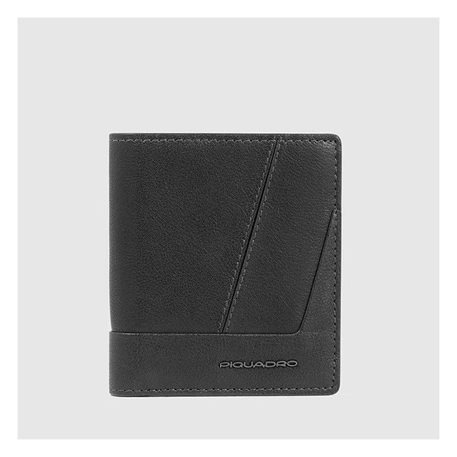 Piquadro Carl vertical wallet in black leather PU5964S129R/N