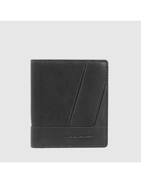Piquadro Carl vertical wallet in black leather PU5964S129R/N