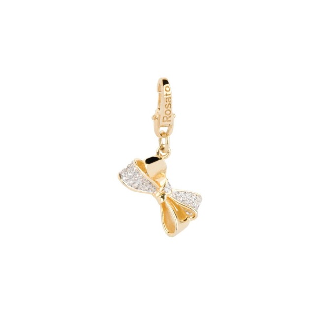 Silberne Schneeflocke Charm gold plattiert-SE018