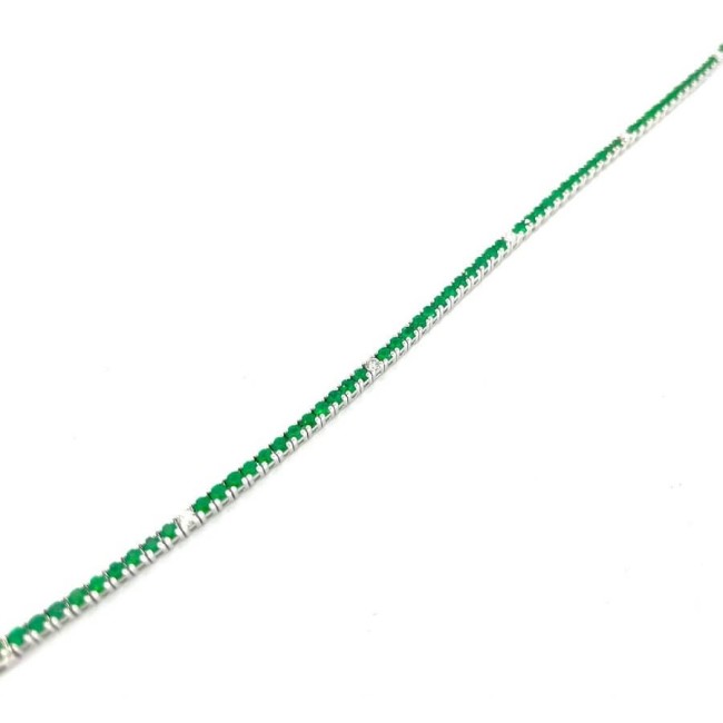 Salvini Tennis Bracelet with Emeralds and Diamonds - 20102349