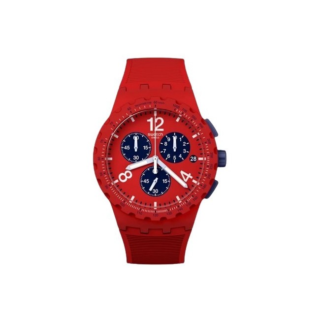 Orologio Swatch Chrono Plastic Primarily Red rosso SUSR407