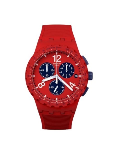 Orologio Swatch Chrono Plastic Primarily Red rosso SUSR407