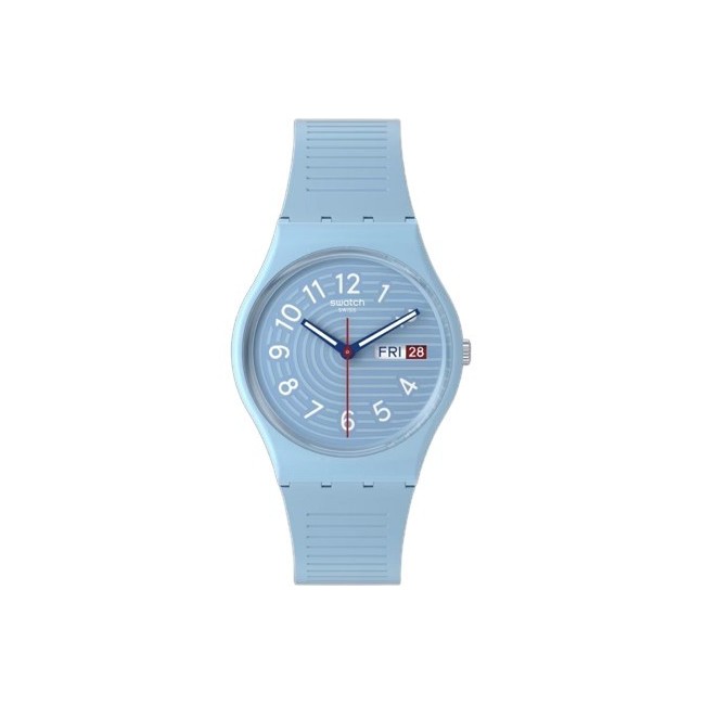 Swatch Trendy Lines In The Sky hellblaue Uhr – SO28S704