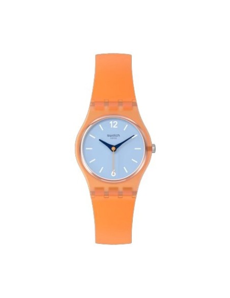 Swatch View From A Mesa-Armbanduhr in Orange und Hellblau – LO116