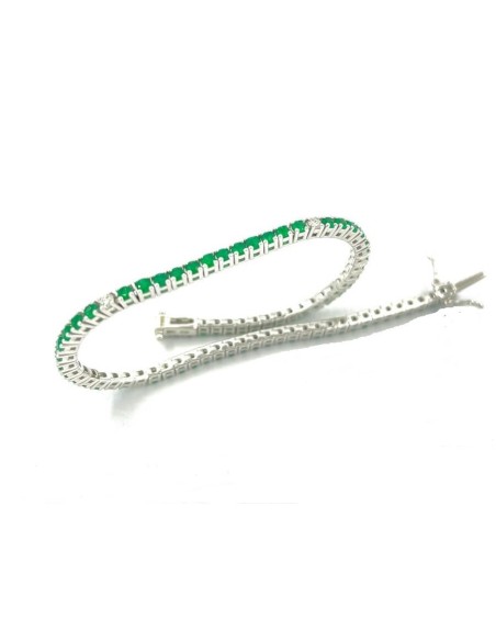 Bracciale Tennis Salvini con Smeraldi e Diamanti - 20102349