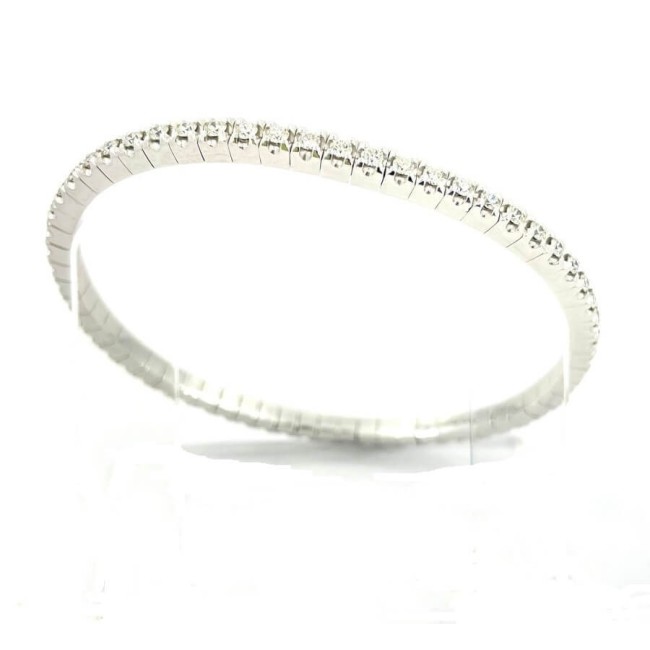 Elastisches Tennisarmband mit 2,50 Karat Naturdiamanten