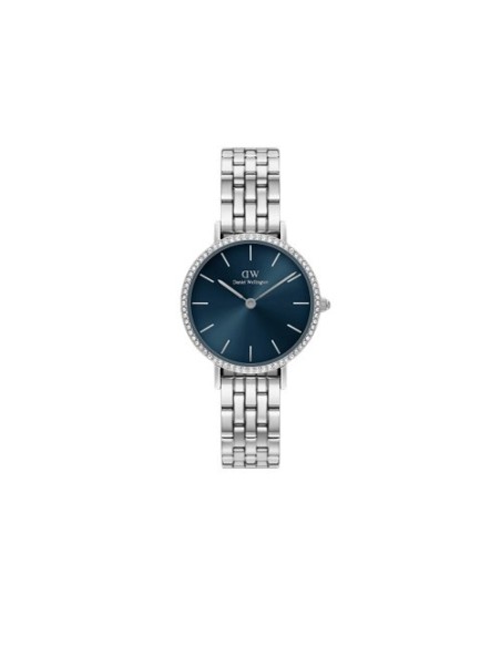 Orologio Daniel Wellington Petite Bezel 5Link blu e cristalli DW00100664