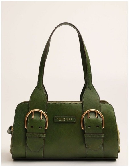 The Bridge women's bag Elena line green leather - 041624CU F1