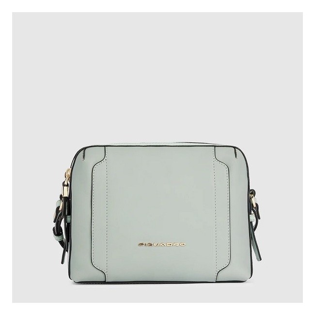 Piquadro Circle leather shoulder bag in mint green - BD4870W92/VEVE