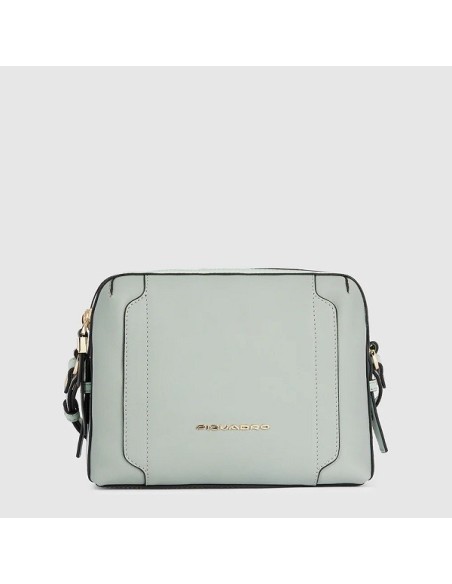 Piquadro Circle leather shoulder bag in mint green - BD4870W92/VEVE