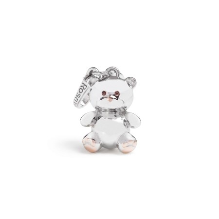 Silver Teddy bear charm-TO008