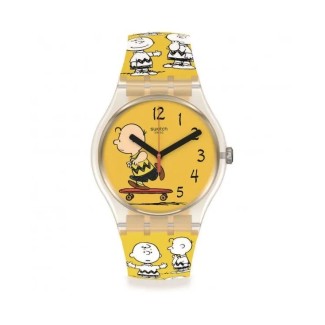 Swatch Peanuts Pow Wow gelbe Uhr New Gent – SO29Z101