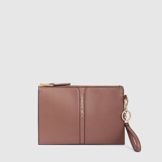 Pochette Piquadro Ray arancione in pelle - AC6367S126/AR