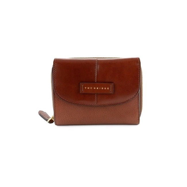 The Bridge Elisabetta women's large zip wallet brown 017014BX