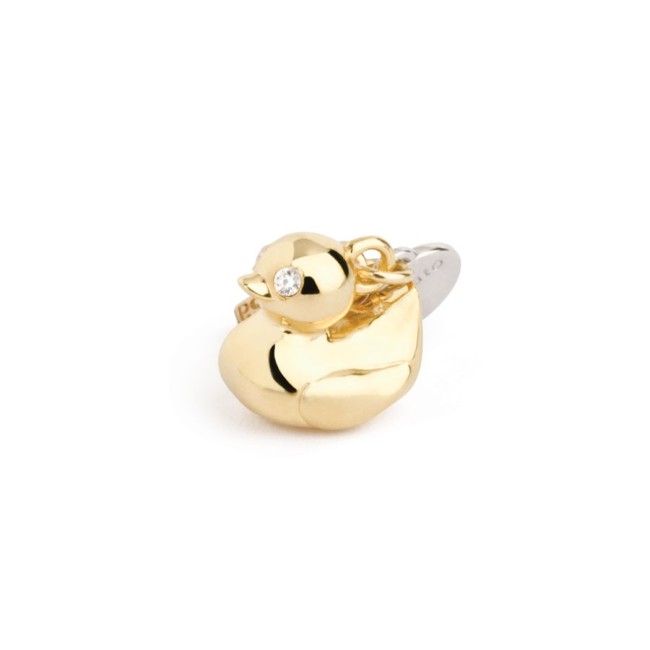 Silber Duck charm gold plattiert-TO012