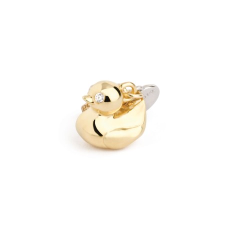 Silver Duck charm gold plated-TO012