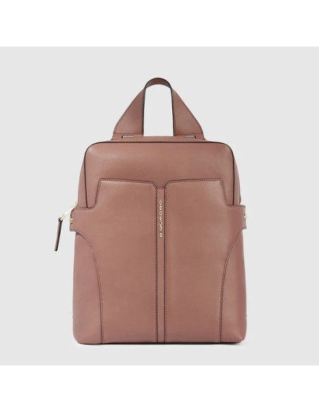 Piquadro Ray women's orange leather backpack - CA5566S126/AR