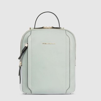 Piquadro Circle small women's backpack in green leather CA5566W92/VEVE