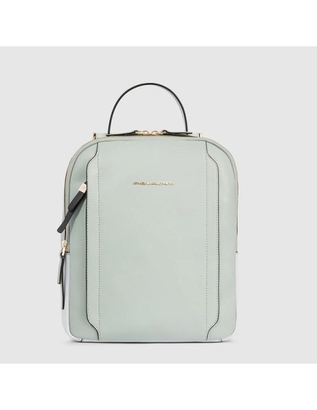 Piquadro Circle small women's backpack in green leather CA5566W92/VEVE
