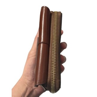 The Bridge Elisabetta women's large zip wallet brown 017014BX 2