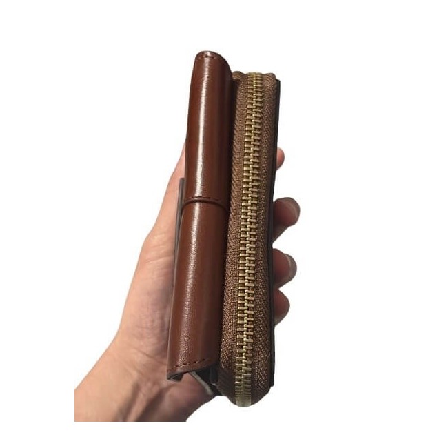 The Bridge Elisabetta women's large zip wallet brown 017014BX