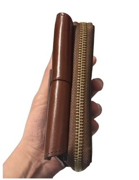 The Bridge Elisabetta women's large zip wallet brown 017014BX