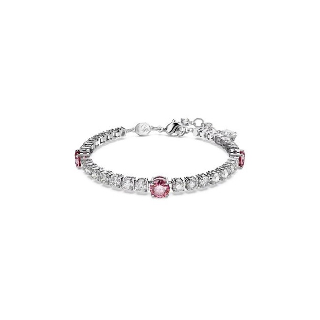 Swarovski Tennis Matrix Bracelet White and Pink M - 5666421