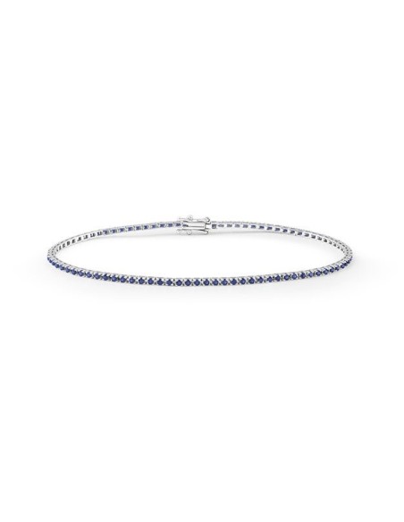 Tennis Bliss bracelet in gold and natural blue sapphires 0.90ct - 20104370