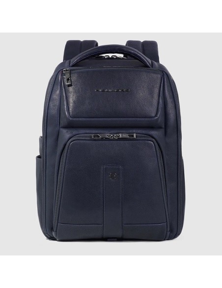 Piquadro Carl backpack in blue leather - CA6300S129/BLU