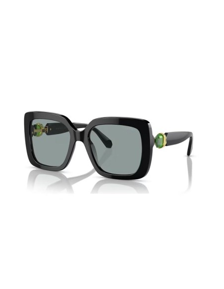 Schwarze quadratische Damensonnenbrille Swarovski Lucent 5679521