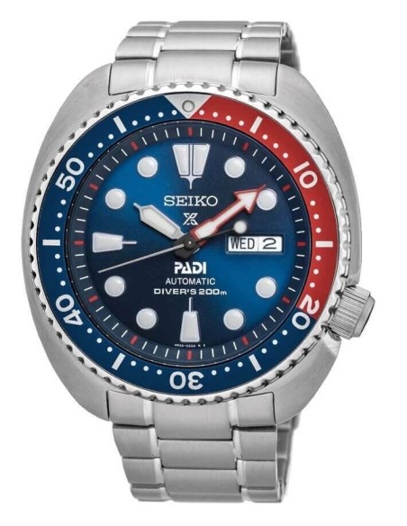 Seiko Prospex Padi Turtle Blau und Rot SRPE99K1