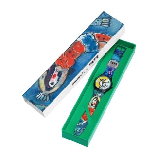 Swatch Chagall's blue circus watch - SUOZ365 2