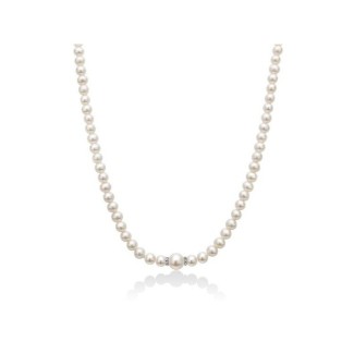 Collana Miluna in perle bianche e diamanti 0,021ct -  PCL6567