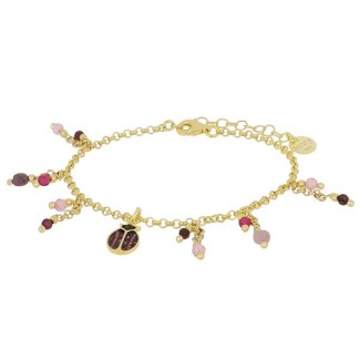 Nivy fuchsia ladybug lucky bracelet BARP0527#G