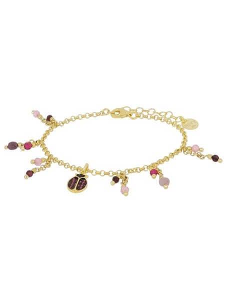 Nivy fuchsiafarbenes Marienkäfer-Armband BARP0527#G