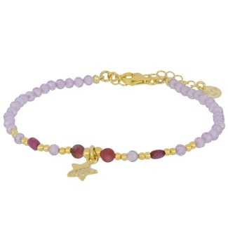Nivy bracelet with star and lilac stones BARP0521#G