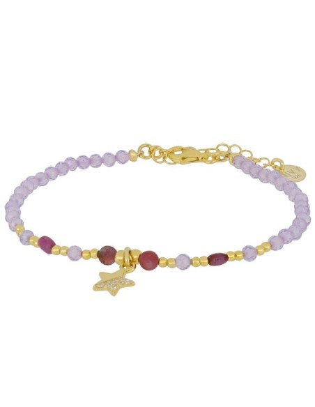 Nivy bracelet with star and lilac stones BARP0521#G