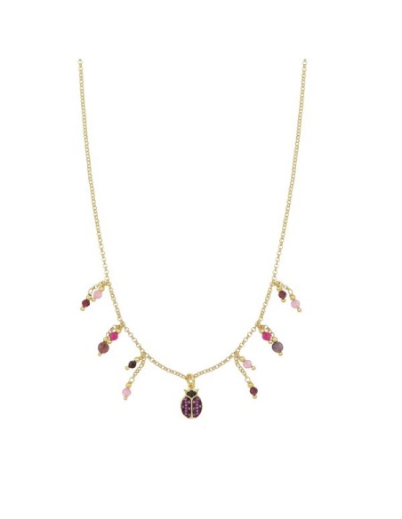 Collana Nivy coccinella fucsia portafortuna CARP0869#G