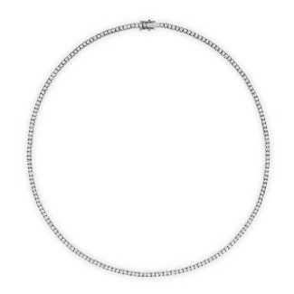 Salvini Battito tennis necklace in white gold and diamonds - 20085715 2