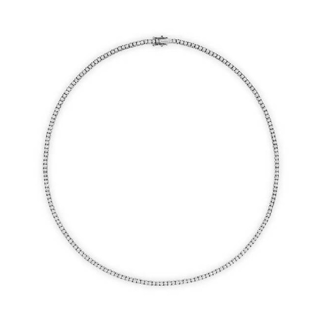 Salvini Battito tennis necklace in white gold and diamonds - 20085715
