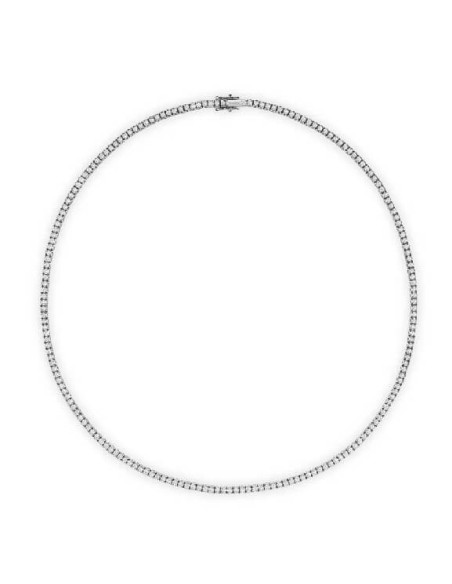 Salvini Battito tennis necklace in white gold and diamonds - 20085715