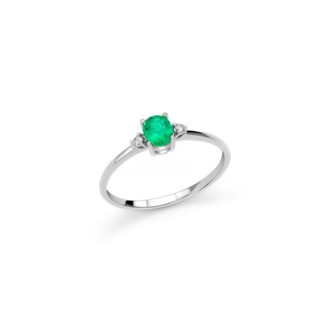Miluna ring in gold with Emerald and Diamonds - LID3647