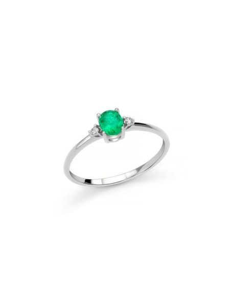 Miluna ring in gold with Emerald and Diamonds - LID3647