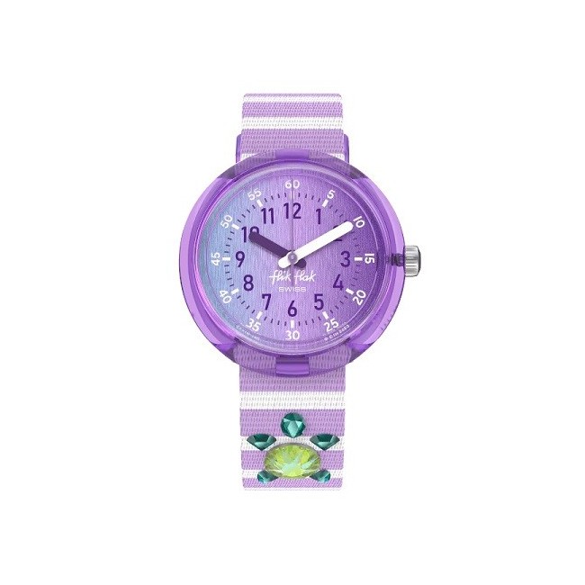 Flik Flak Shining Turtle purple children's watch - ZFPNP148