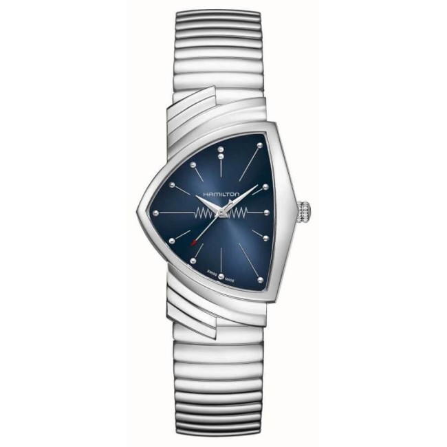 Hamilton Ventura blue watch with elastic bracelet - H24411142