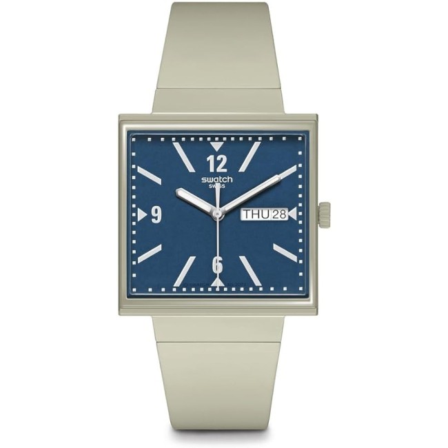 Orologio Swatch Bioceramic What If beige quadrato - SO34T700