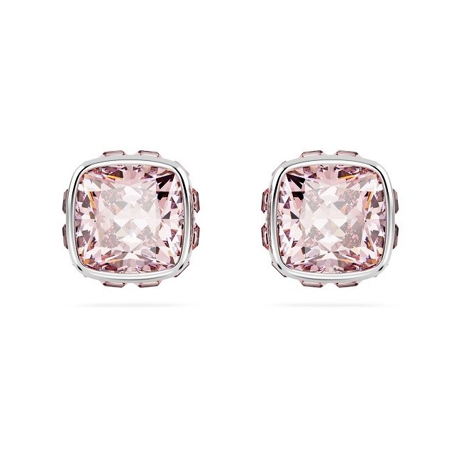 Swarovski Birthstone June earrings with light pink crystals - 5660799