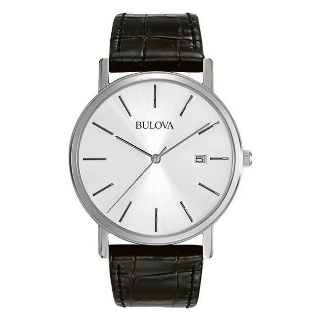 Bulova Classic Elegant watch in black leather - 96B104
