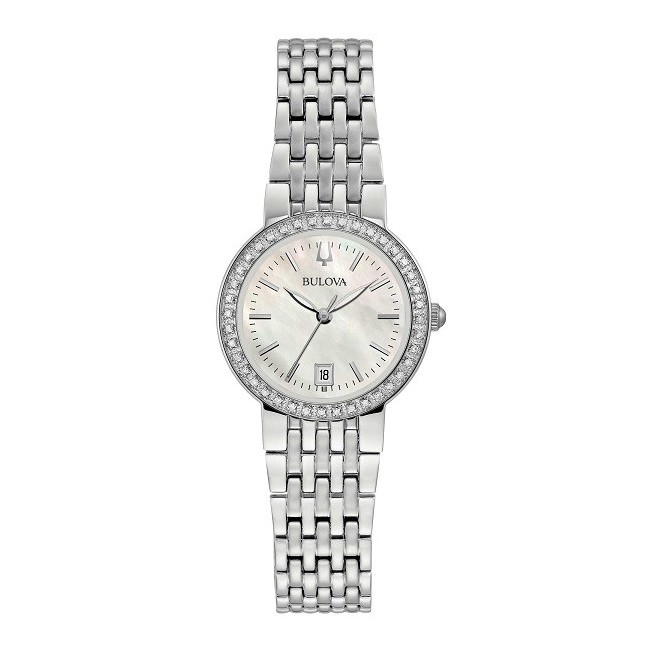 Bulova Classic Lady watch with mother-of-pearl diamond bezel 96R239