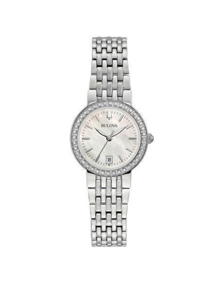 Bulova Classic Lady-Uhr mit Perlmutt-Diamantlünette 96R239
